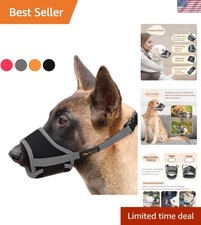 Dog Muzzle,Soft Nylon Muzzle Anti Biting Barking Chewing,Air Mesh Breathable ...