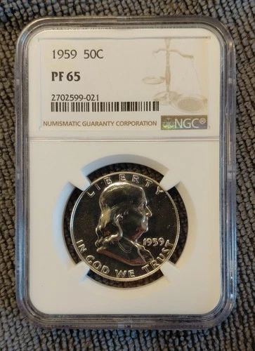 1959 Proof Franklin Half Dollar - NGC PF 65