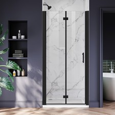 ELEGANT 36" W x 72" H Bi-Fold Shower Door Semi-Frameless 6mm Tempered Glass