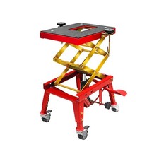 Motorcycle Lift Jack Table - 350 Lbs Capacity Hydraulic Foot-operated 4 Wheels