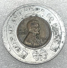 1954 D Lincoln Wheat Penny Encased Cent - 1 Cent Sale at Rexall