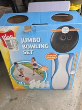 Play Day Jumbo Bowling Set Complete w/ Box   Indoor  Outdoor Family Yard Game