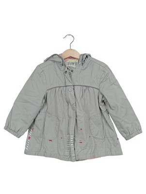vertbaudet Leichte Jacke Kinder Mädchen Grau Sterne Kapuze Gr. 104
