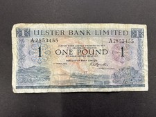 Ulster Bank Limited £1 Pounds Vintage Banknote 1973 (1) LOT: 0706-031