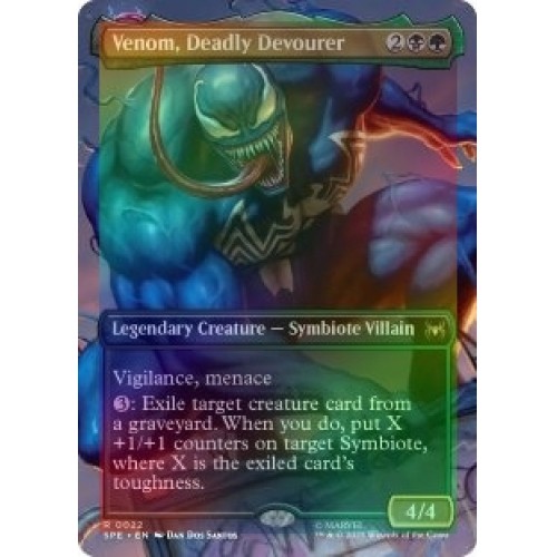 Foil Presale Venom, Deadly Devourer (022) (borderless) X4 Marvel's Spider-man Et - Picture 1 of 1