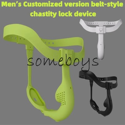 Customized High-end Male's Chastity Cage with Fixed Belt Pants CB Lock Device 