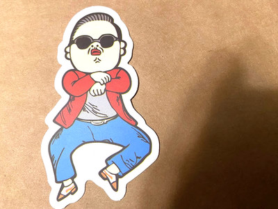PSY-Gangnam Style Parody-Pop Art-Sticker-Die-Cut-1.7 x 3''-Indoor Sticker-New