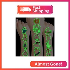Silly Goose Temporary Tattoos Luminous - 96 Pcs Glow in The Dark Duck Stickers f