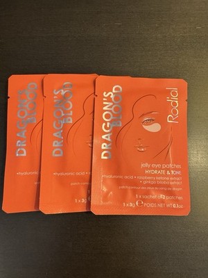 Rodial Dragon's Blood Jelly Eye Patches 1 Pair NEW x3