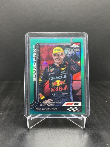 2025 Topps Chrome Formula 1 F1 Max Verstappen Teal Refractor 268/299 #142