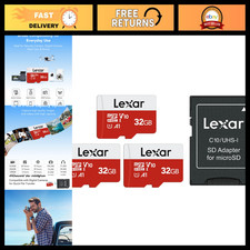 32GB Micro SD Card 3 Pack - microSDHC UHS-I Flash Memory for Camera & Phone