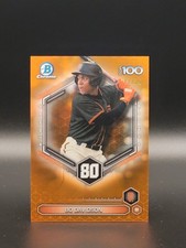 2026 Bowman #BTP-80 Bo Davidson Bowman Scouts Tops 100 ORANGE Refractor #11/25