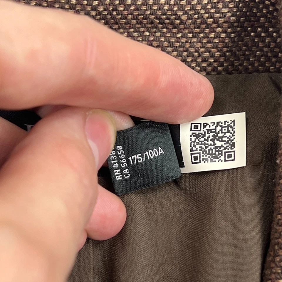 Lauren Ralph Lauren Blazer женщин 10 коричневый сплетенный кнопка льняной шерсти лошадь куртка - Изображение 4 из 4