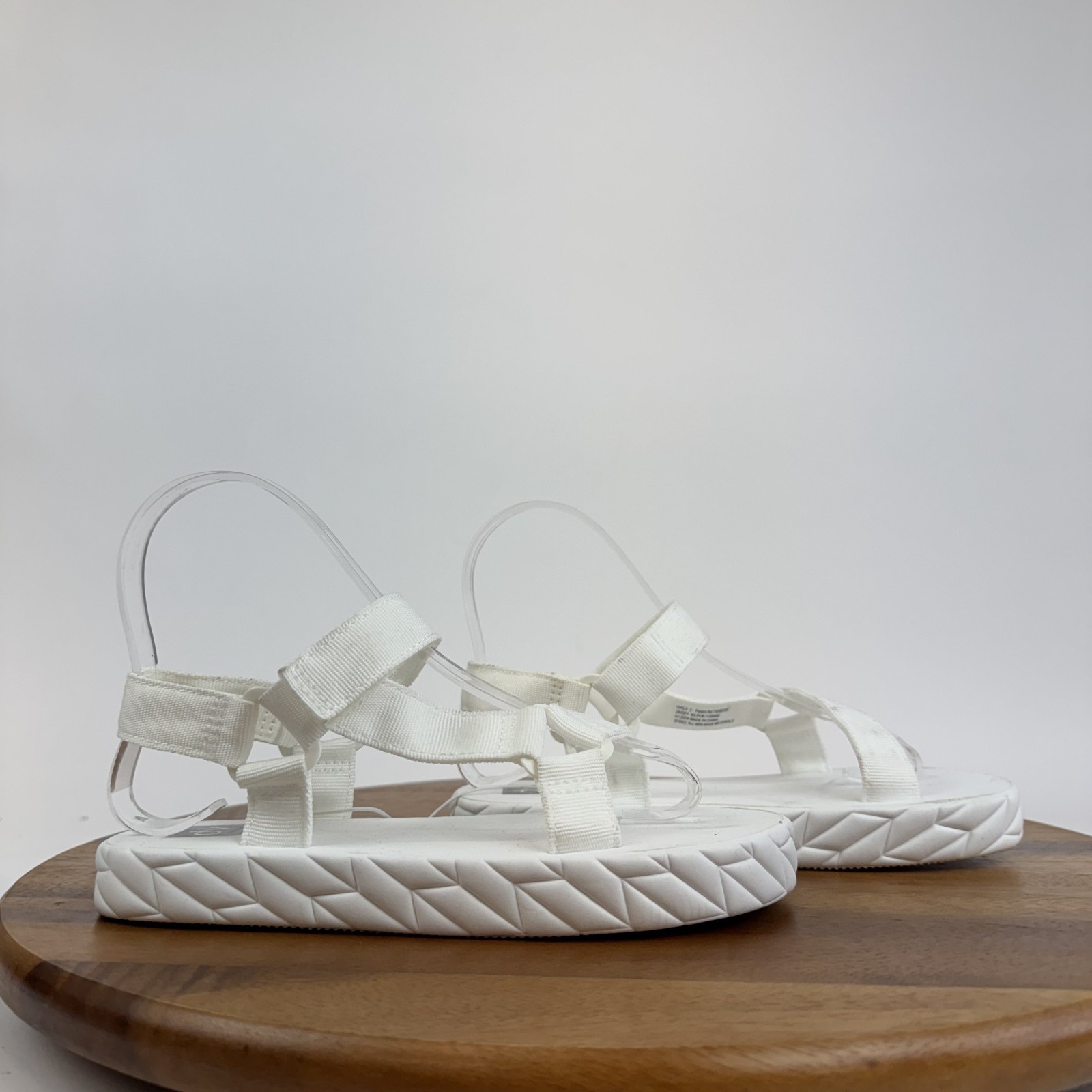 APL Sandali bianchi nuovi senza scatola Big Kids Dolce Vita Zaidey con cinturino plateau taglia 3 Y