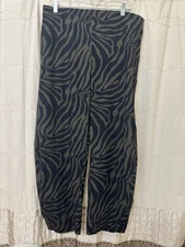 Ruti Legendary The on the loose work Pants Green Zebra Print 14