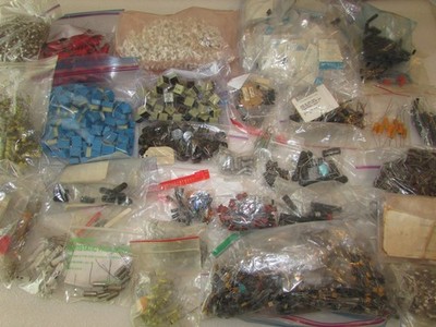 Huge Vintage NOS Electronic Components Lot   resistors, diodes, relays ETC.