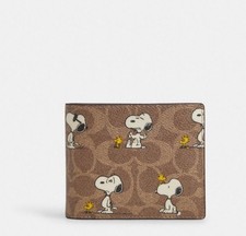 Coach X Peanuts 3 In 1 Wallet In Signature Canvas With Snoopy Print CBK56