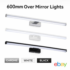 LED Over Mirror Light IP44 Bathroom Wall Lamp Chrome Black White 400 600 900mm