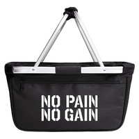 Einkaufskorb No Pain Gain Hantel Geschenkidee No Pain Gain Geschenk PräSent Mitb