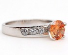 2CT  Padparadscha 925 Sterling Silver Ring Sz 6 U1-1 — photo 2