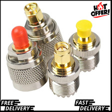 SMA SO239 Adapter 4PCS UHF PL259 to SMA Male Female Connector Kit 4 Type Set