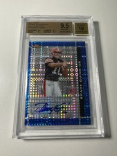 2007 Topps Finest  Brady Quinn Blue X-Fractor Refractor Auto /50 BGS 9.5/10 RC