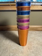 Vintage Heller Hostess Ware Colorama Beverage Tumblers - Set of 8 Made In Italy