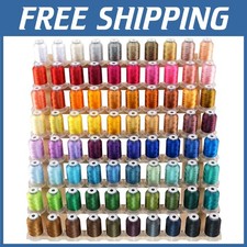 Colorful Polyester Embroidery Thread Set - 80 Spools 500M