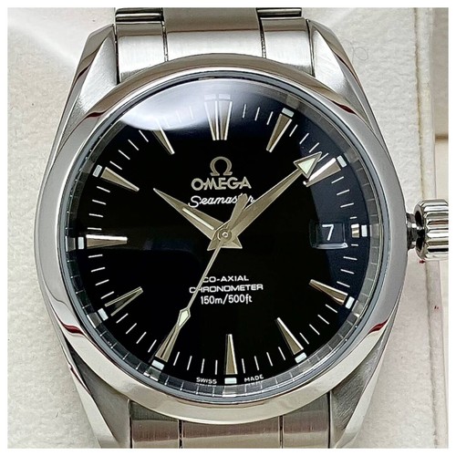 Omega Seamaster Aqua Terra 36.2mm Black Dial Steel Watch 2504.50 fast shipping
