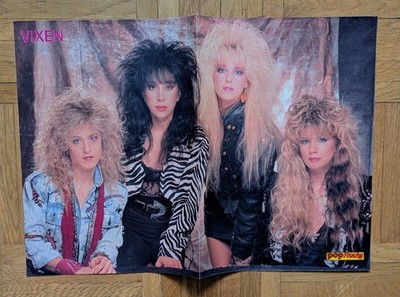 Vixen PopRocky Poster Hard Rock Band USA Rückseite Morten Harket A-ha 80er Pop