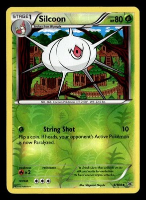 Silcoon Uncommon Reverse Holo XY - Roaring Skies 4/108 MP Pokémon TCG