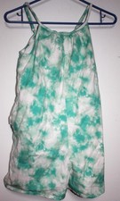 Cat  Jack Green and White Tie Dye Romper Girls' Sz L 10/12 