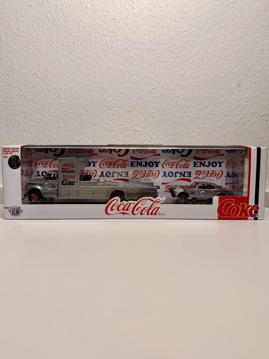 M2 Machines Coca-Cola 1968 Chevy C60 & 1969 Camaro Z/28 Hauler Raw