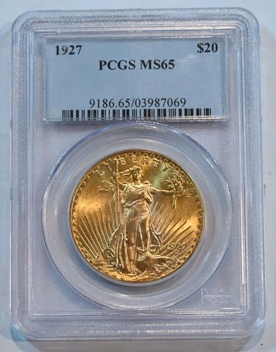 1927  MS65 !!!!  $20 St. Gaudens Gold  Double Eagle PCGS graded!!!!