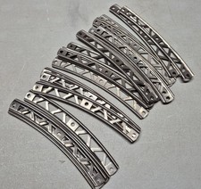 A.C. Gilbert Erector Set Part E 5" Nickel Plated Curved Girders, Lot of 26, Nice