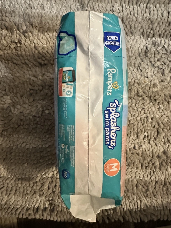 Pantalones de natación desechables Pampers Splashers talla M 20-33 lb. (Pack de 18) Foto 2 de 3