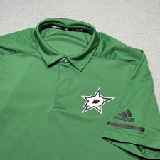 Dallas Stars Polo Shirt Mens Small Adidas Climalite Performance Stretch NHL