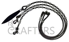 Brown Ranch Rope Knots Raw Hide Leather Horse Tack Show Romal Romel Reins 190
