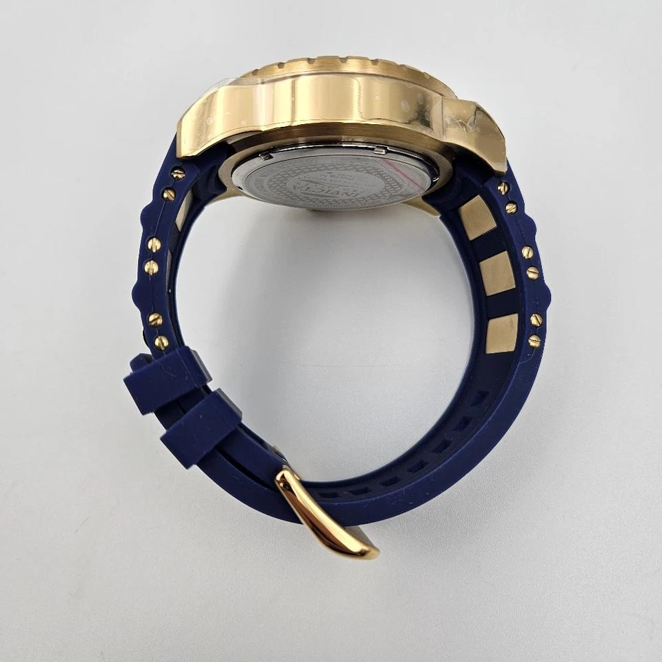 Invicta Pro Diver Scuba 20280 Gold Tone Chronograph Blue Silicone Quartz Watch - Image 4 of 4