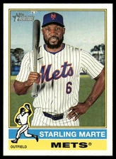 2025 Topps Heritage Starling Marte #417 Short Print New York Mets SP