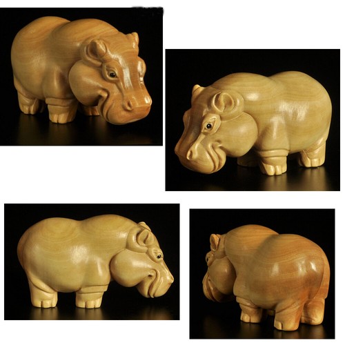 Holzschnitzerei Elefant Tier einfach Holz Handwerk Statue Wohndeko Geschenk - Bild 20 von 29