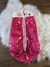 Lambs  Ivy Butterfly Polka Dot Diaper Holder Baby Girl Nursery Raspberry Swirl