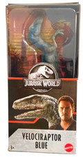 Mattel - Jurassic World Dinosaur Figure - VELOCIRAPTOR BLUE 6 inch GFM01