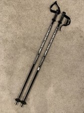 VTG Kerma Vector Aluminum Ski Poles 48 / 120cm, Black/Silver Ski Poles Italy