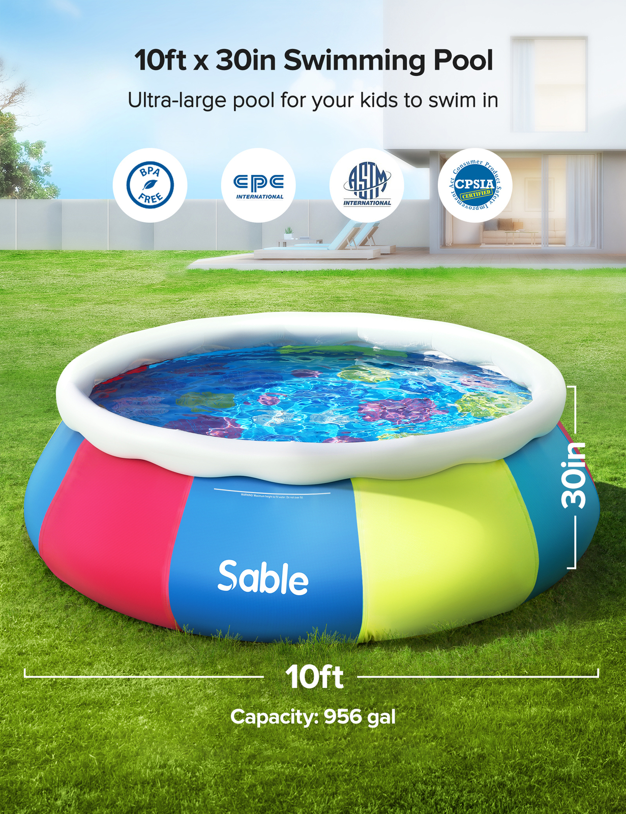 sable inflatable swimming pool