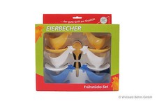 Frühstücksset Eierbecher Huhn - Sonja PLASTIC 6 Eierbecher 6 Löffel Geschenkbox