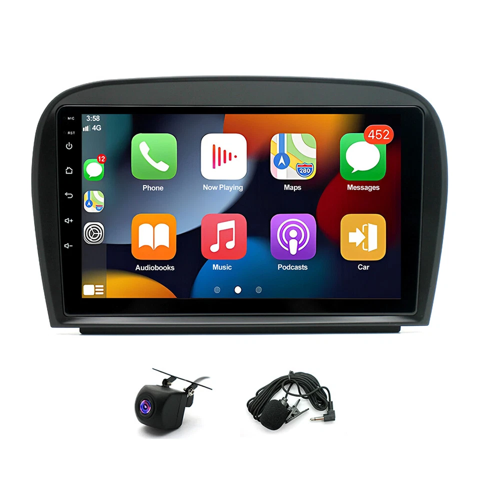 64G Car Stereo Radio GPS Carplay For 2005-2012 Mercedes Benz SL R230 SL350 SL500 Foto 3 de 4