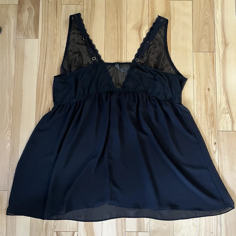 Camisón babydoll lencería lunares negro transparente cacique 26/28 Foto 3 de 4