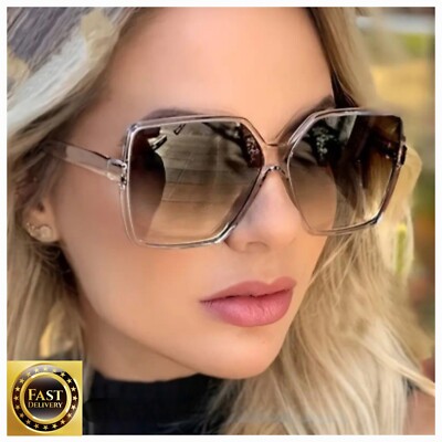 Fashion Oversized Sunglasses Square Flat Top Large Luxury Fashion Oversized Sunglasses Square Flat Top Large Luxury