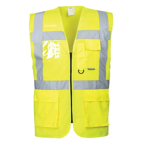 Portwest US476 Berlin Executive Hi-Vis Reflective Safety Work Zipper Vest ANSI - product listing photo